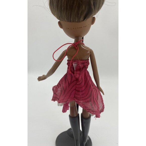 Bratz Girlz Girls Nite Out Sasha Original 2004 Version Pink Burgundy Dress - Picture 5 of 6